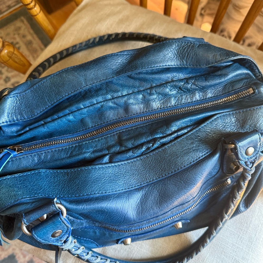 BALENCIAGA 2004 Dark Turquoise Purse (Moto City), Rare Color/HTF - Picture 9 of 16